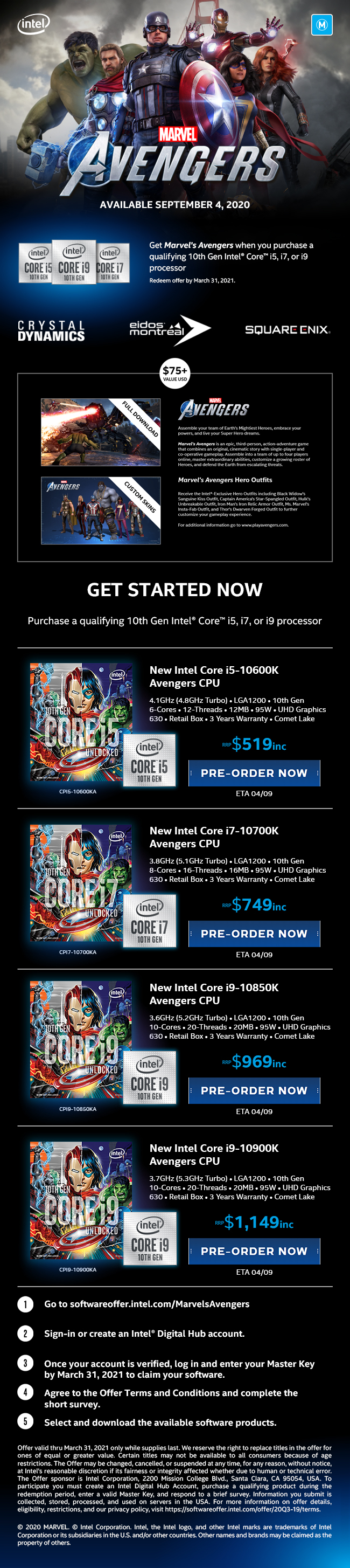 Intel Avengers Promo