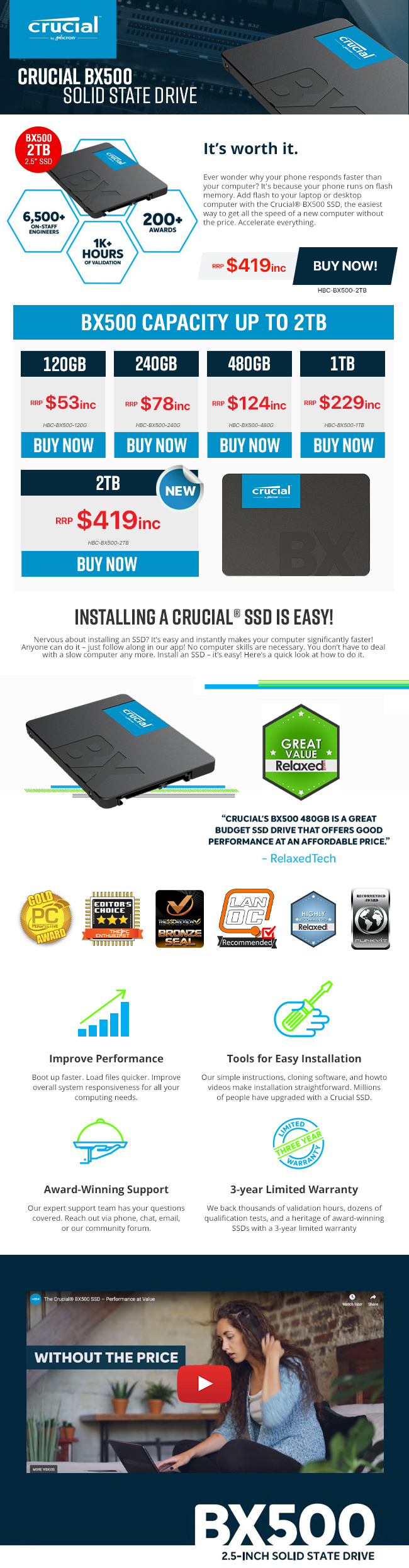 Crucial BX500 SSD Promo
