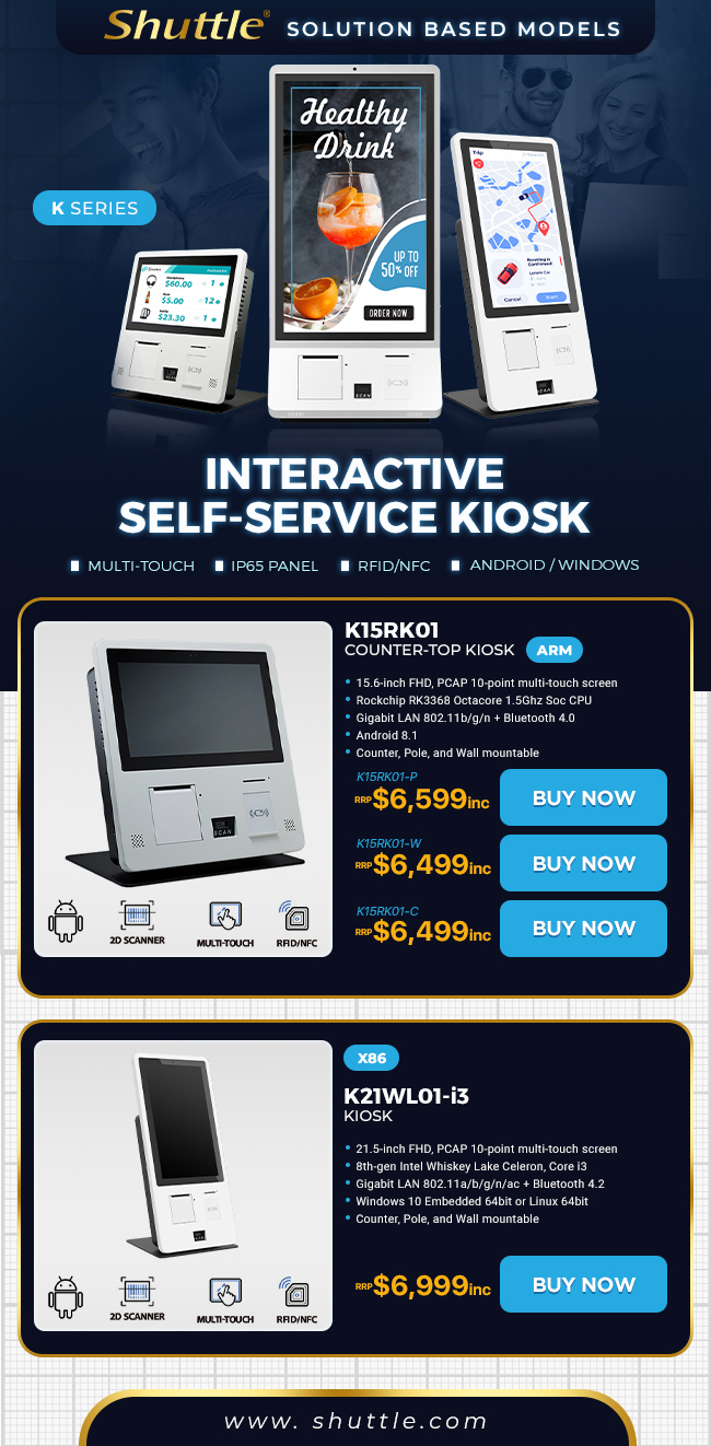 Shuttle Interactive Self Service Kiosk