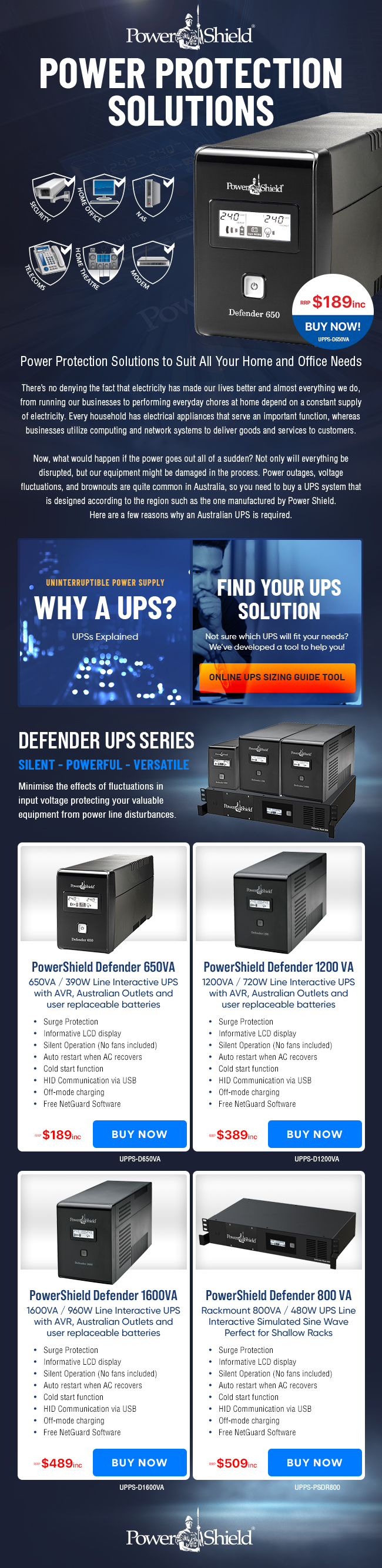 PowerShield Defender UPS Series